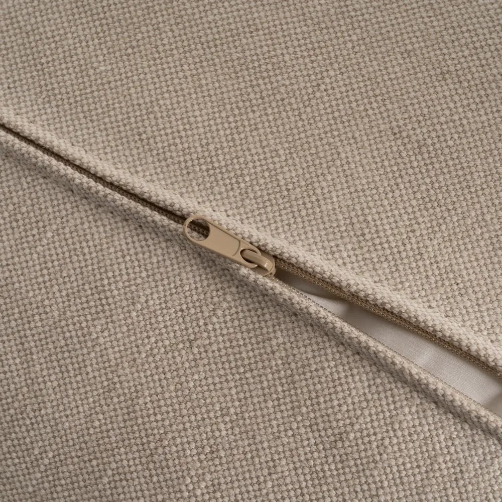 Кремав ленен ъглов диван (десен ъгъл) – Ixia