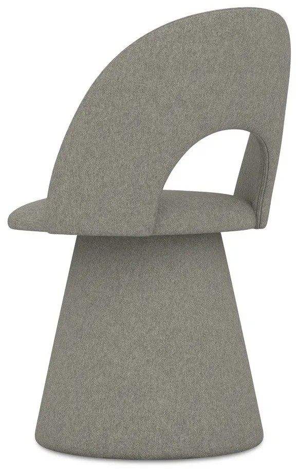 Сив тапициран трапезен стол Kalo – Makamii