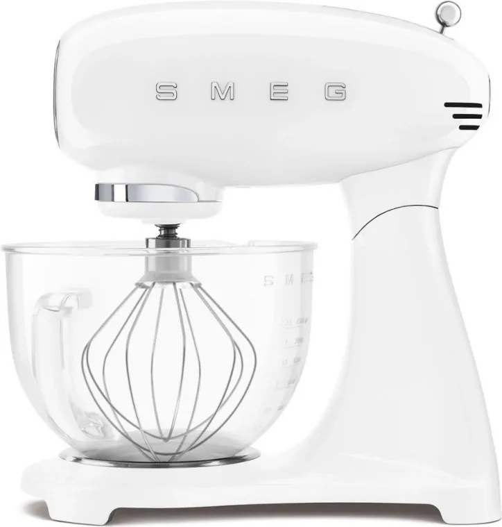 Планетарен миксер SMEG SMF15WHEU, 1000 W, 4.8 л, 10 скорости, Директно задвижване, Крачета против хлъзгане, Бял
