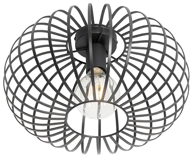 Дизайнерски таванна лампа черна 39 см - Johanna