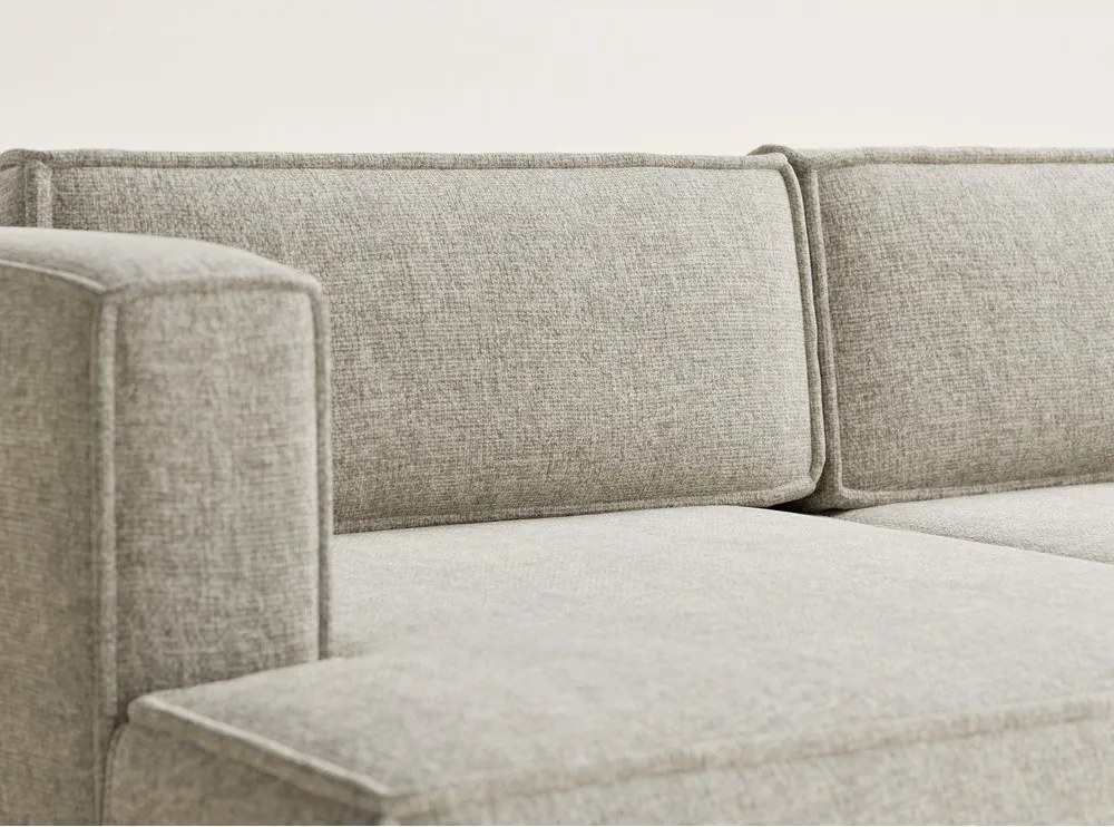 Бежов шенилов сгъваем/с място за съхранение ъглов диван (ляв ъгъл) Velto – Maison de Rêve