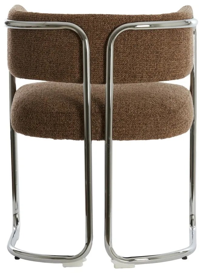 Кафяв метален трапезен стол с подлакътници Adante – Light &amp; Living