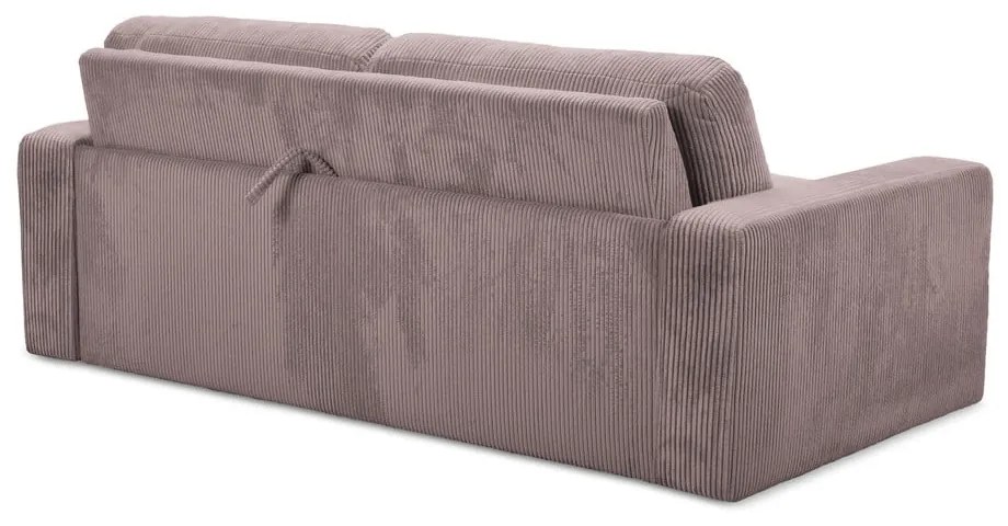 Сиво-розов разтегателен диван от рипсено кадифе 195 cm Nona – Makamii