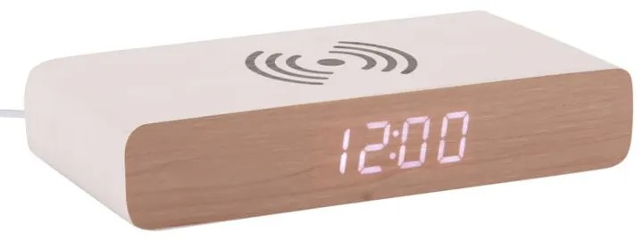 Дигитална аларма с безжично зарядно Retro Flat LED – Karlsson