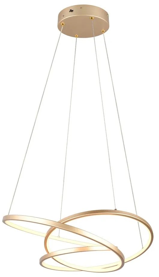 LED затъмняващо се висящо осветително тяло златно Darvin – Trio