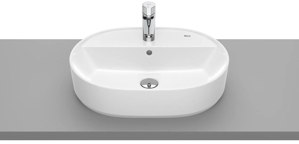 Умивалник върху плот, A3270Y0000, Roca, порелан, бял, 55x40x13см