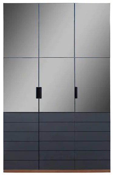 гардероб с три врати ZETT2MDF 134 сиво