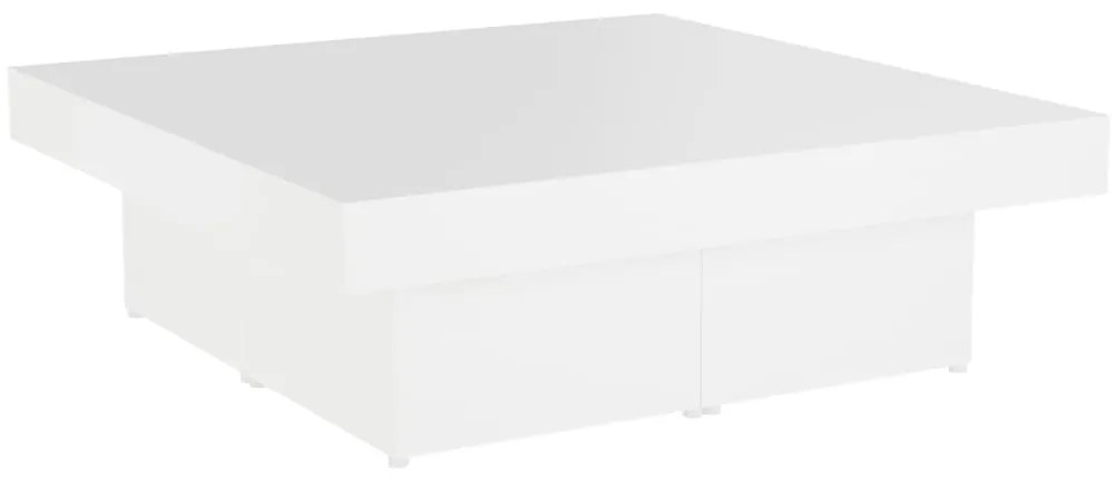 806912 vidaXL Маса за кафе, бяла, 90x90x28 см, инженерно дърво