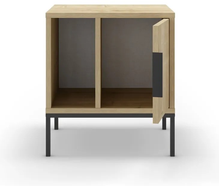 Нощно шкафче в дъбов декор в естествен цвят Lani - Marckeric