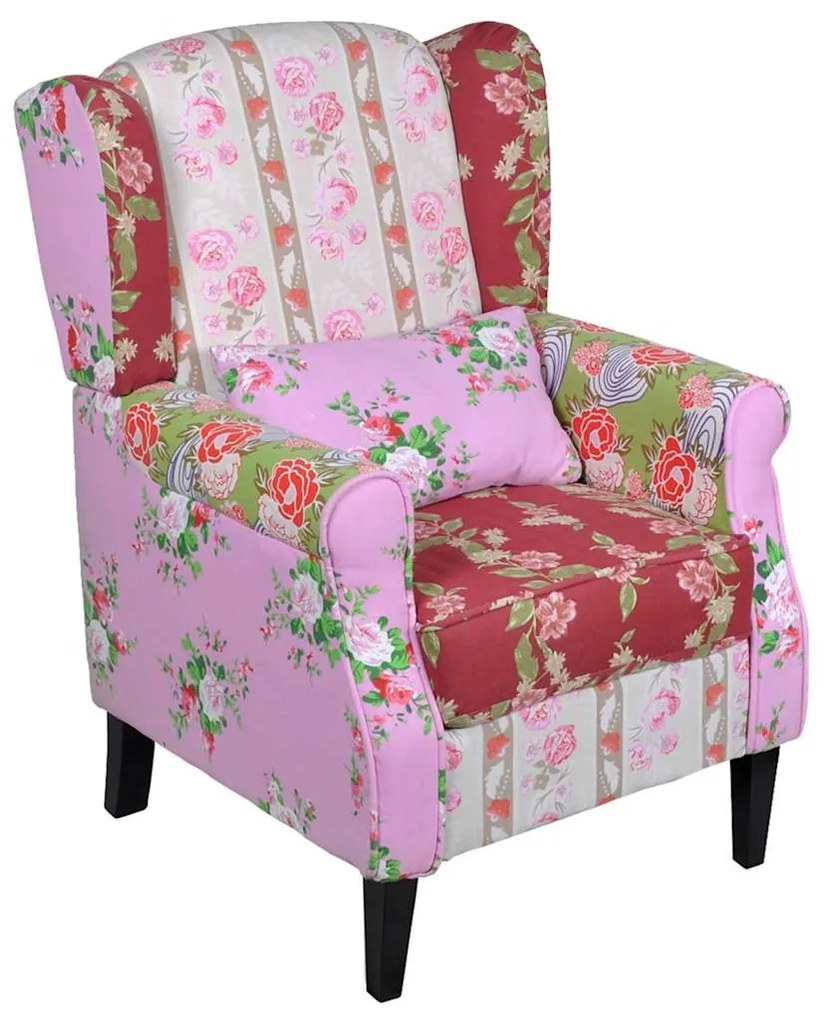 240490 vidaXL Фотьойл с пачуърк дизайн, текстил