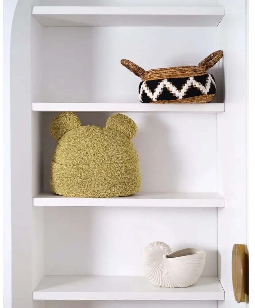 Зелена детска възглавница за диван от букле Teddy Pouch – Wigiwama