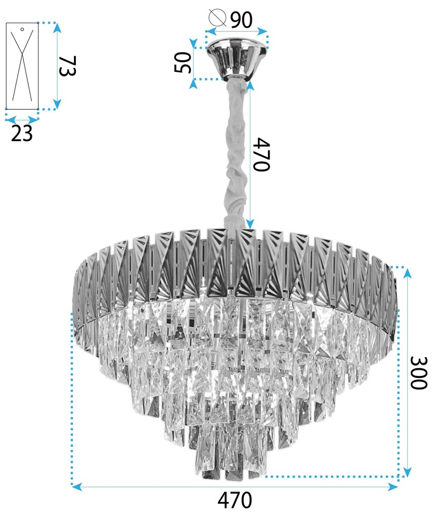 Пендел Cristal G059-CP