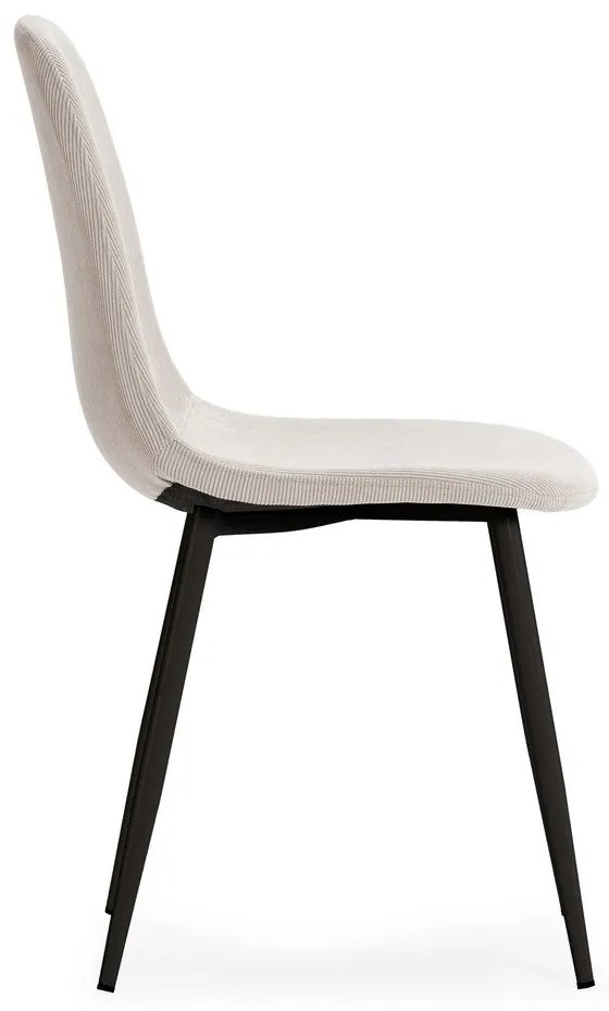 Кремави тапицирани трапезни столове в комплект 4 бр. Minka – Marckeric