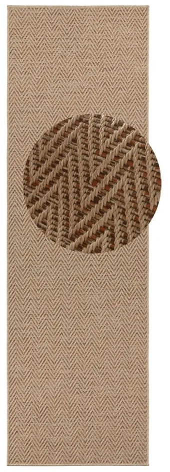 Светлокафява пътека за открито и закрито 80x250 cm Nature – Hanse Home