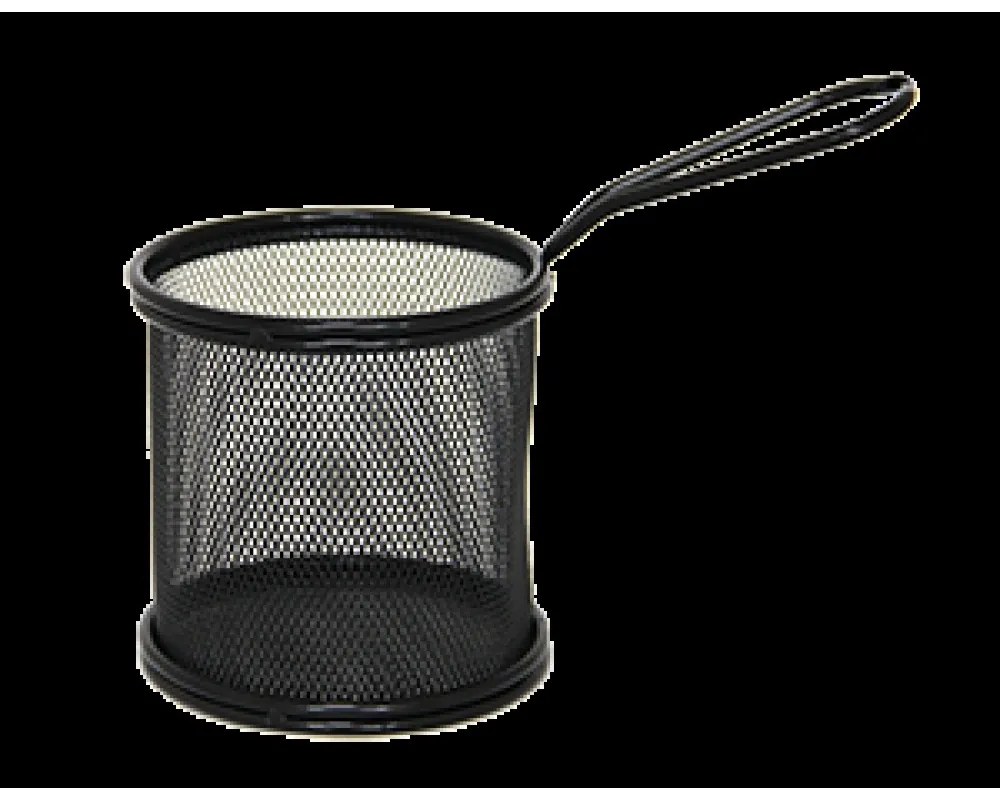 Horecano - Иноксова кошничка за сервиране кръгла черна 9x9см B2232 (181003-1)