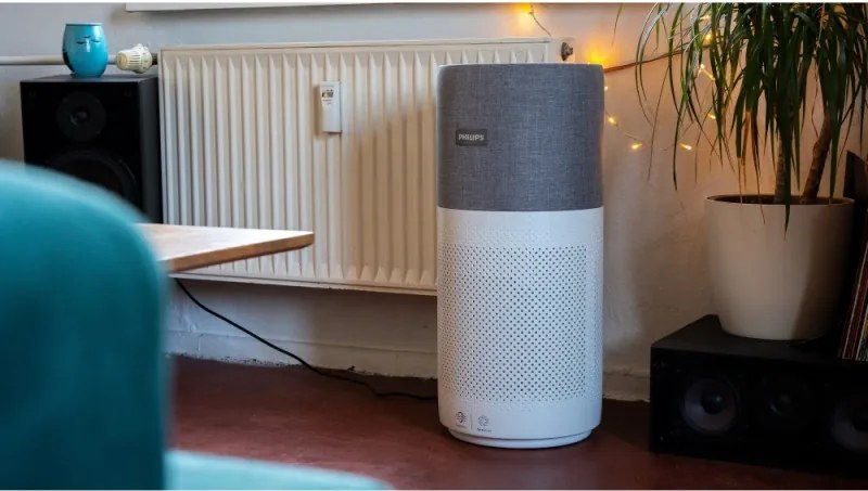 Преоценено: Пречиствател за въздух Philips AC3033/10, SMART, Wi-Fi, 55W, За до 135 м2, HEPA, Интелигентни сензори, Бял/сив