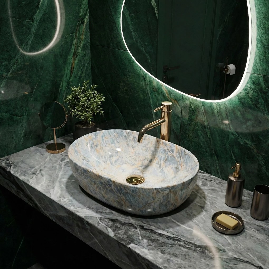 Умивалник за плот Rea Amelia Ruststone 48