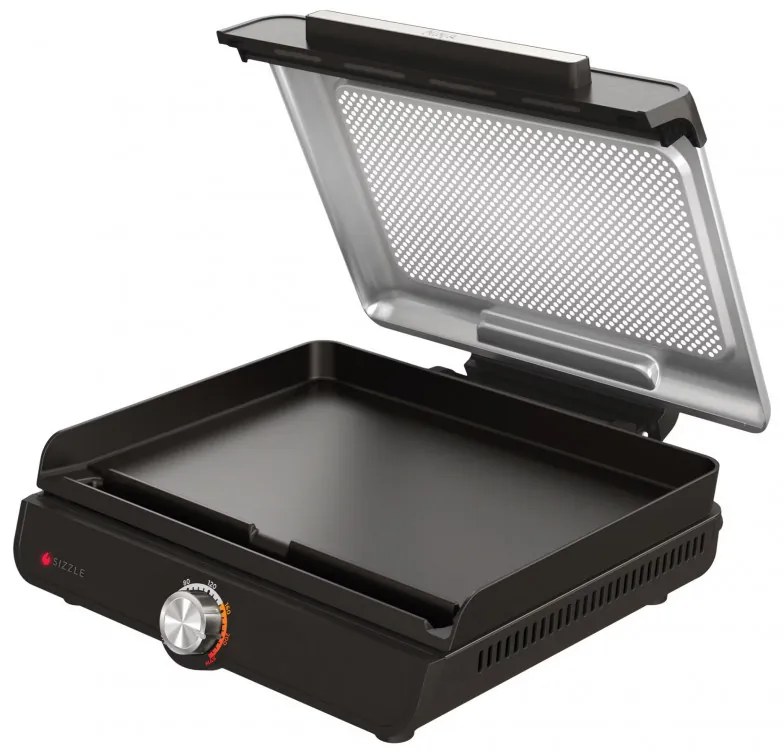 Електрическа скара Ninja GR101EU, 1450W, 28х37 см, Бързо загряване, 60-260C, 2 Плочи, Черен
