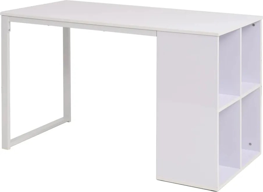 245721 vidaXL Бюро, 120x60x75 см, бяло