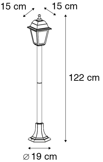 Класически фенер антично злато 122 см IP44 - Capital