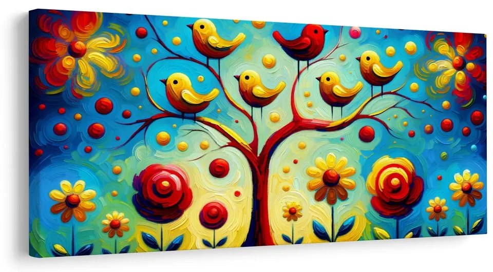 Картина на платно – Цветно дърво на живота