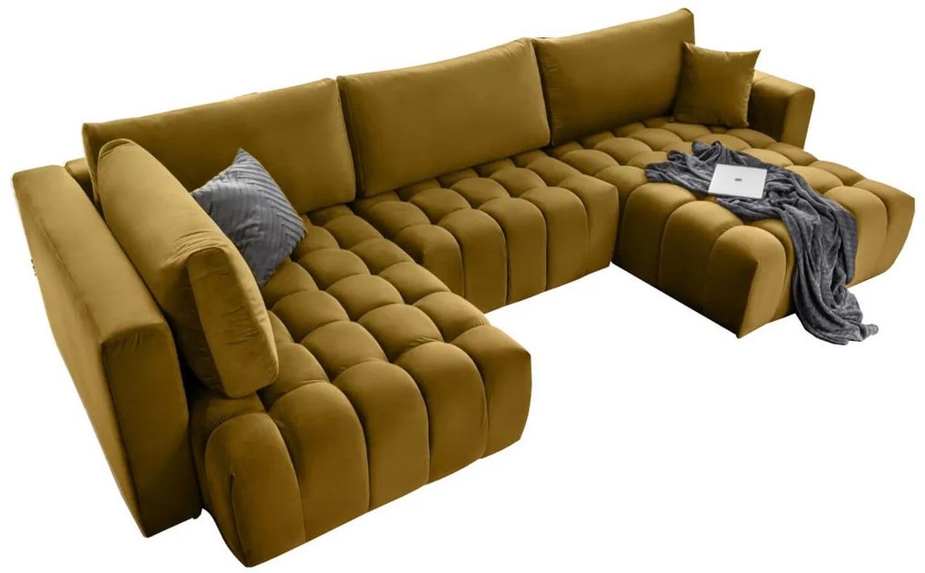Ъглов диван Bonita-Mustard-Right