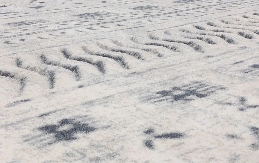 Бял вълнен килим 170x240 cm Masi – Agnella