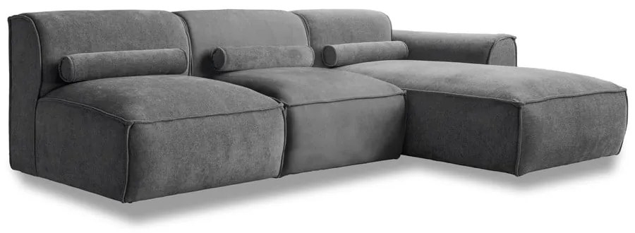 Сив ъглов диван (десен ъгъл) Flex Felix – Miuform