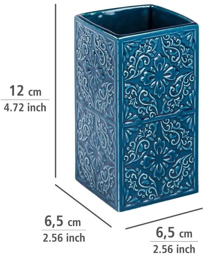Тъмносин керамичен комплект аксесоари за баня Cordoba – Wenko