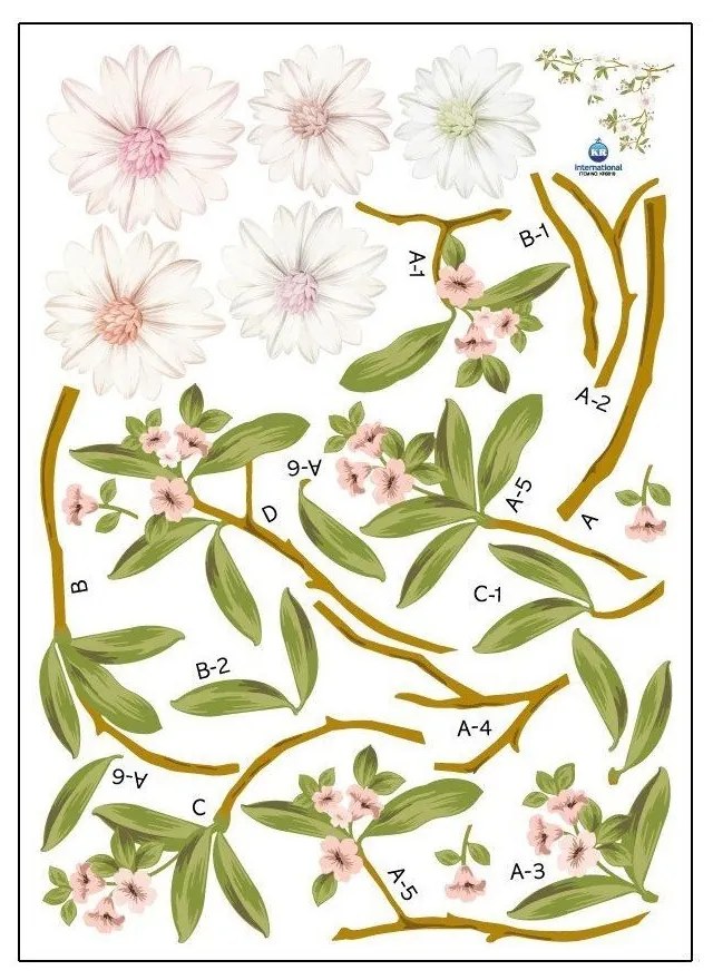 Комплект стикери за цъфтяща магнолия - Ambiance