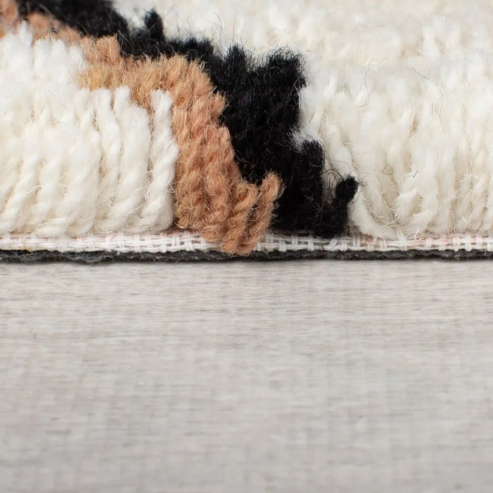 Кремав ръчно изработен вълнен килим 200x290 cm Moroccan Midar – Flair Rugs