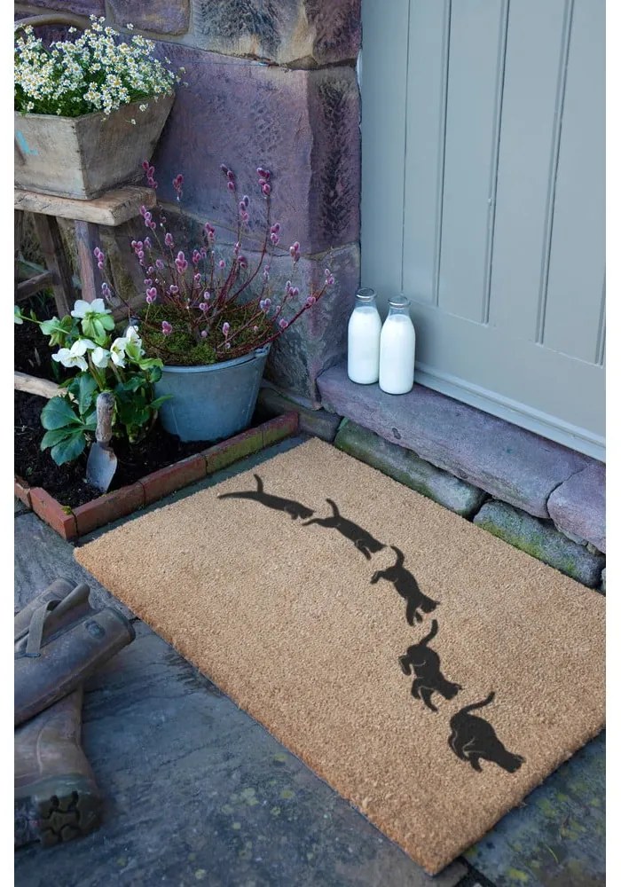 Изтривалка от кокосови влакна 40x60 cm Jumping Cats – Artsy Doormats