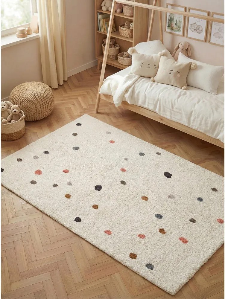 Кремав памучен детски килим подходящ за пране/ръчно изработен 140x200 cm Snuggle Pippo – Hanse Home