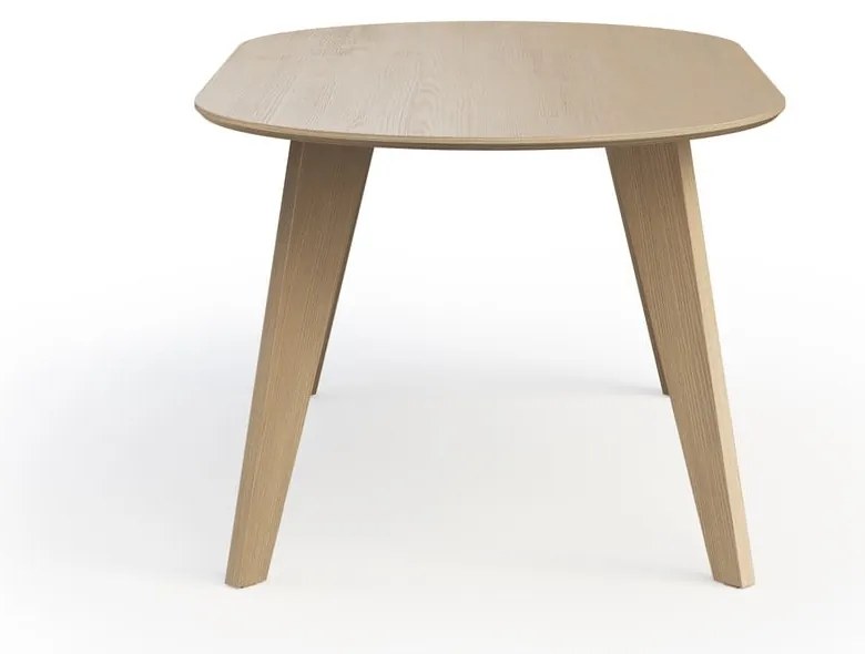 Трапезна маса с дъбов плот в естествен цвят 100x180 cm Lago – TemaHome