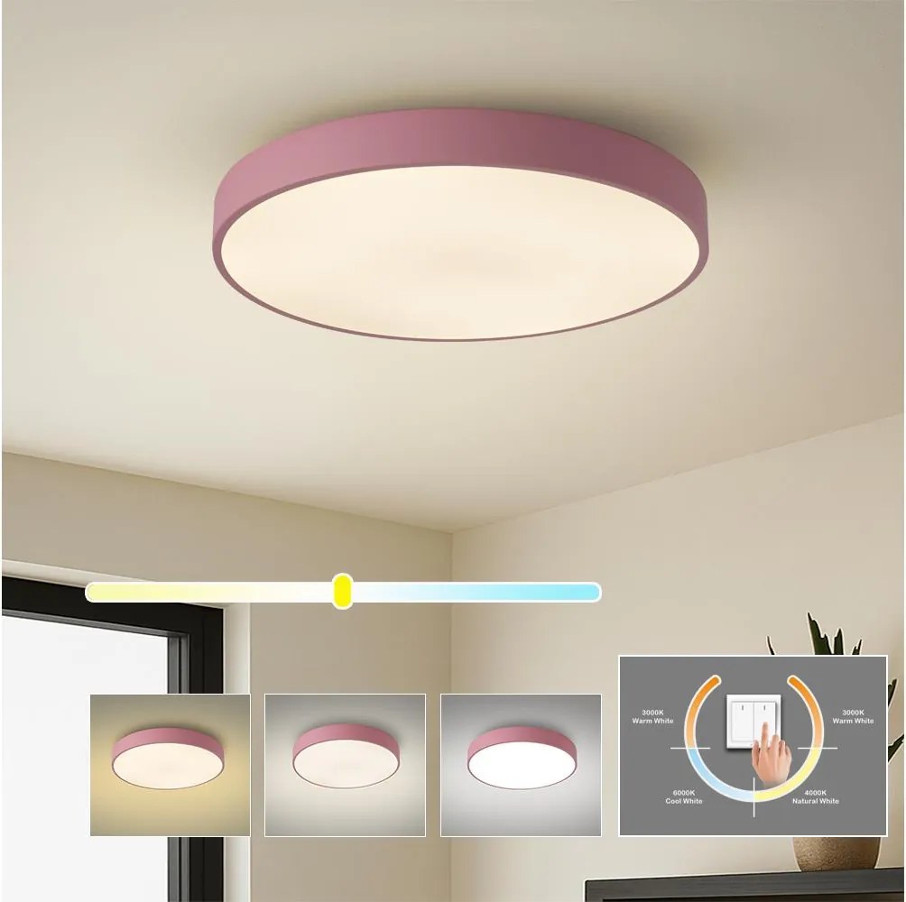 Brilagi - LED таванно осветително тяло POOL LED/60W/230V 3000/4000/6000K 50 см розово