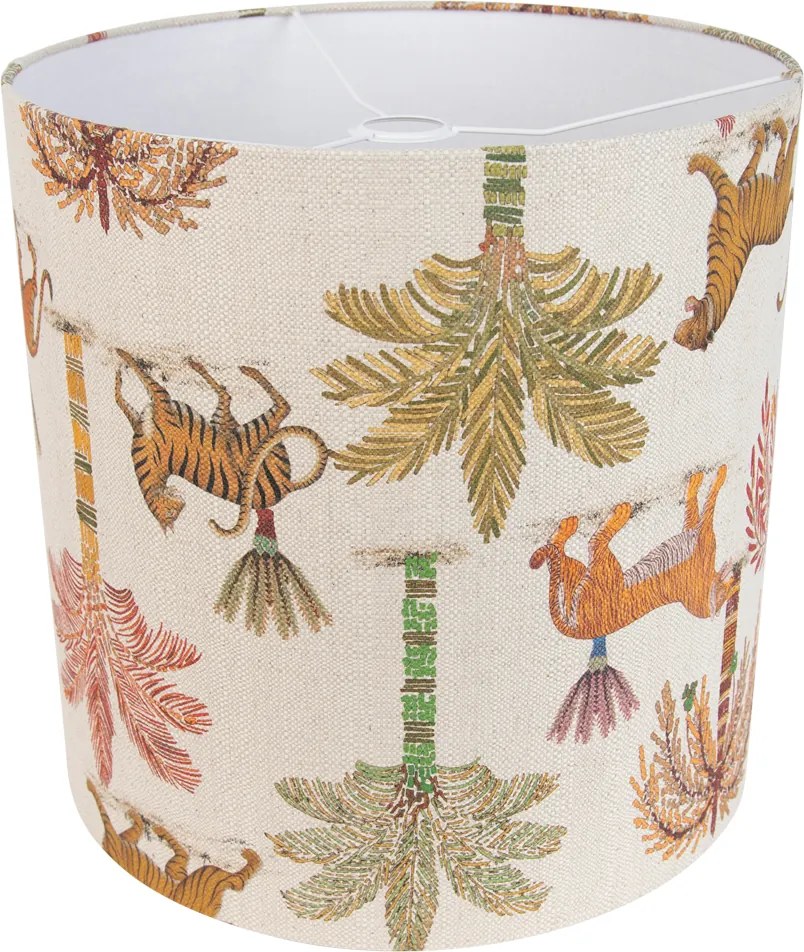 Текстилен абажур многоцветен с животински принт 40/40/40