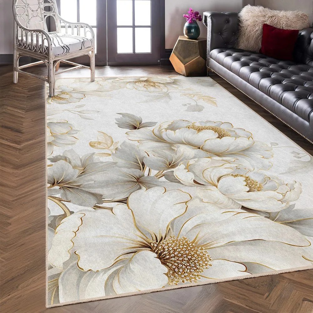 Кремав килим подходящ за пране 80x150 cm Soft and Gentle – Mila Home