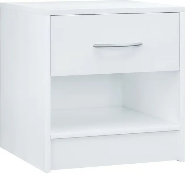 Нощно шкафче Kiel с чекмедже и рафт 41 × 39 × 28 cm Бял