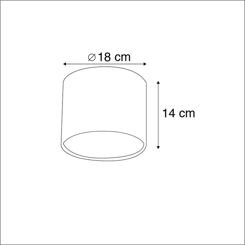 Абажур бял 18/18/14