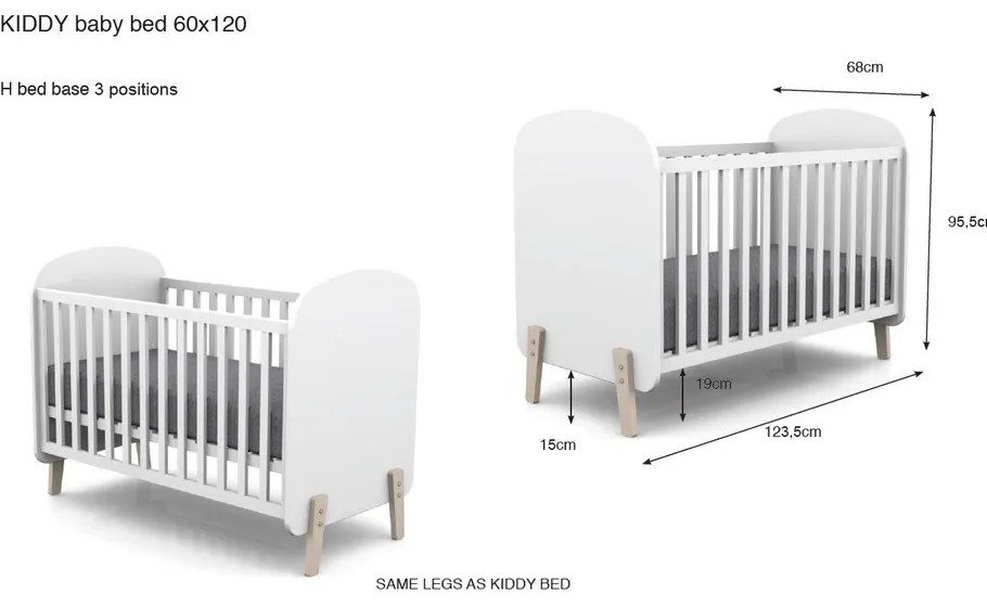 Детско легло , 60 x 120 cm Kiddy - Vipack