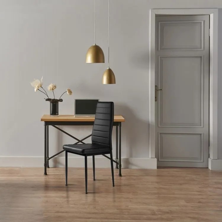 Комплект от 4 елегантни стола в черно с непреходен дизайн