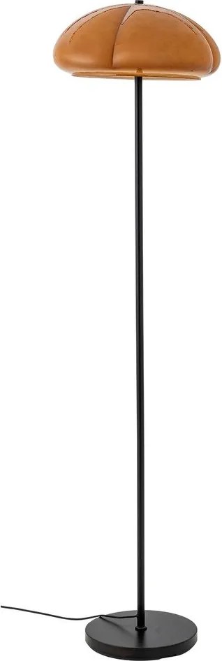 Подова лампа в цвят жълта охра със стъклен абажур (височина 157 cm) Kinoko – Bloomingville