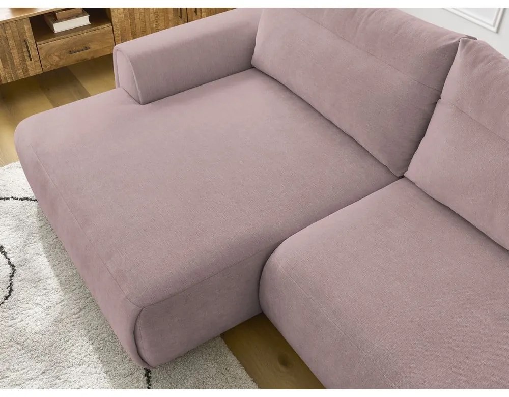 Светлорозов ъглов диван Aden – Bobochic Paris