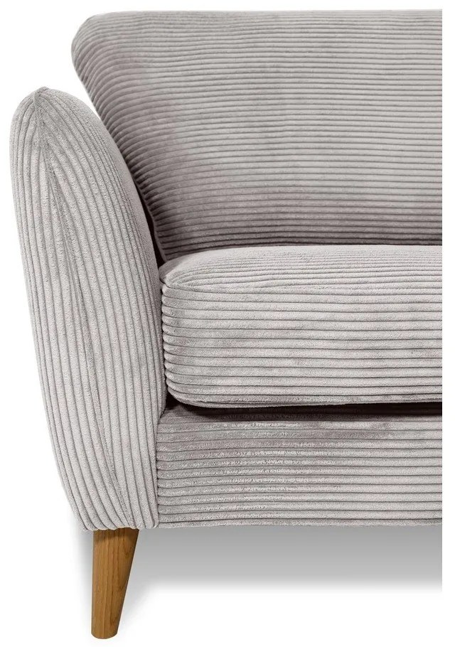 Светлосиво кресло от рипсено кадифе Paris – Scandic