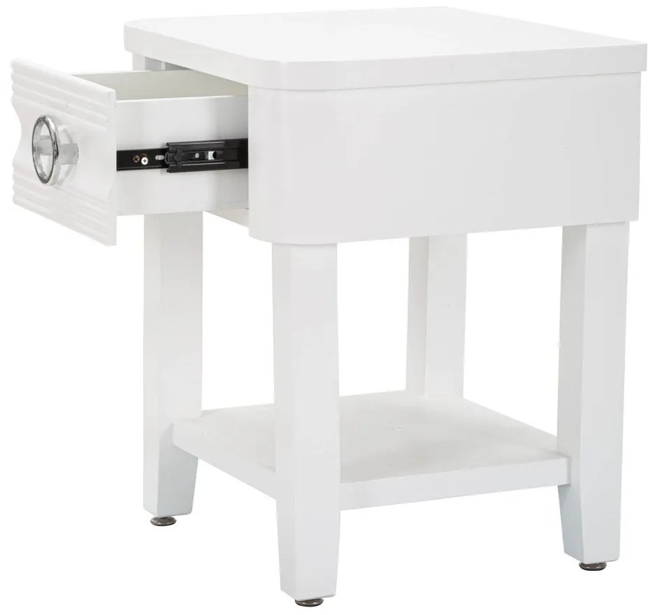 Нощно шкафче от бяла ела Shine - Mauro Ferretti