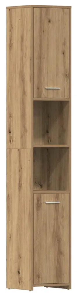 859394 vidaXL Шкаф за баня Artisan Oak 30x30x183,5 cm Инженерна дървесина