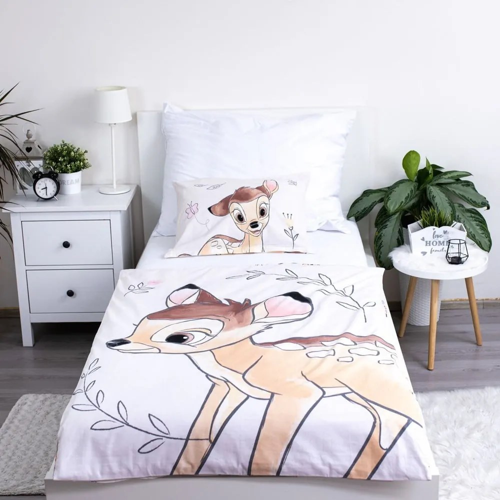 Памучно спално бельо за детско креватче 100x135 cm Bambi "Beige" – Jerry Fabrics