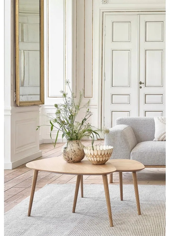 Черни масички за кафе в комплект от 2 бр. 70x100 cm Adda – Unique Furniture