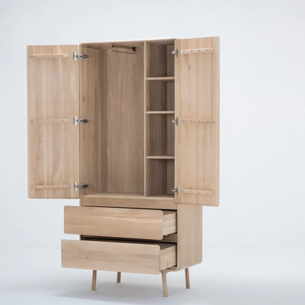 Дъбов гардероб 90x200 cm Fawn - Gazzda