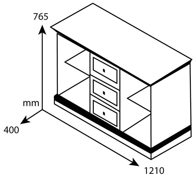 Бюфет Моцарт 123-000130 орех